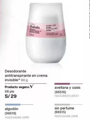 PTS - Desodorante antitranspirante en crema invisible