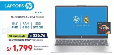 Hp - 15-FC0071LA / Cód. 135013