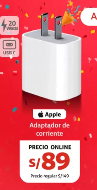 Apple - Adaptador de corriente