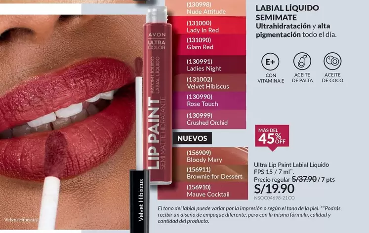 Avon - LABIAL LIQUIDO SEMIMATE