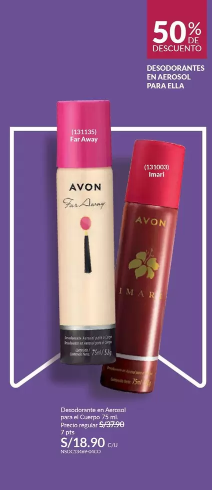 Avon - Desodorantes en Aerosol