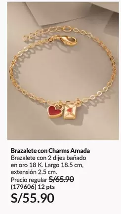 Oro - Brazalete con Charms Amada