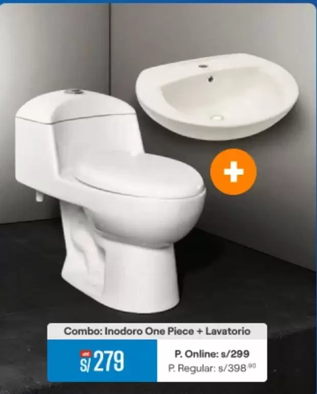 Inodoro One Piece + Lavatorio