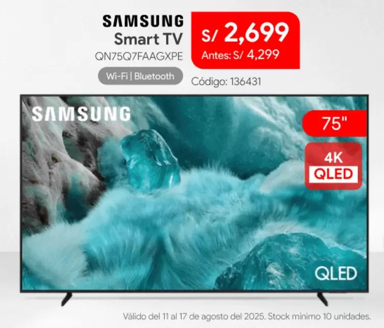 Samsung - Smart TV QN75Q7FAAGXPE