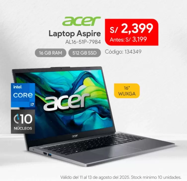 Acer - Laptop Aspire AL16-51P-7984