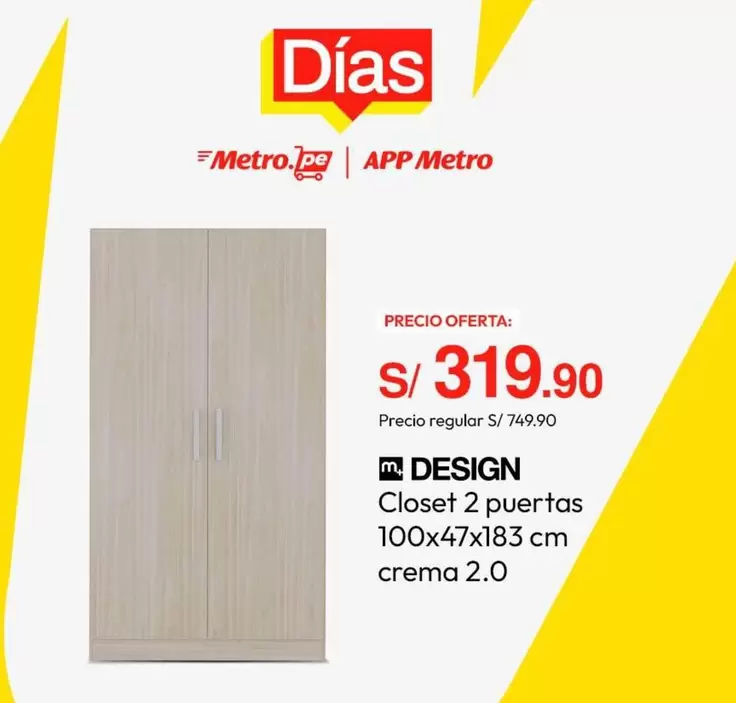Metro - Closet 2 puertas