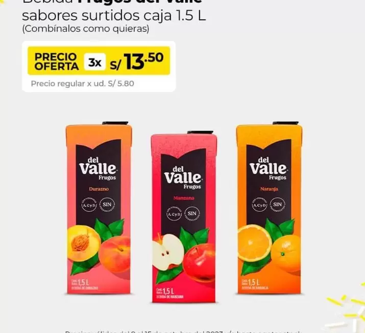 Del Valle - sabores surtidos caja 1.5 L