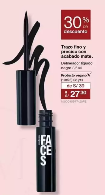 Faces - Delineador liquido negro