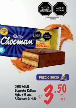 Costa - CHOCMAN Bizcocho Relleno