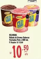 Peziduri - Helado de Crema Sabores Variados Pote