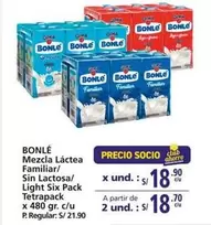 Bonlé - Mezcla Láctea Familiar/ Sin Lactosa/ Light Six Pack Tetrapack