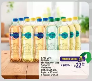 San Luis - Bebida sin Gas/con Gas Sabores Variados