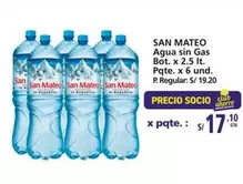 San Mateo - Agua sin Gas