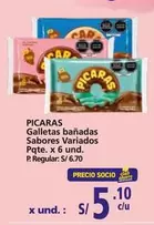 Pícaras - Galletas bañadas Sabores Variados