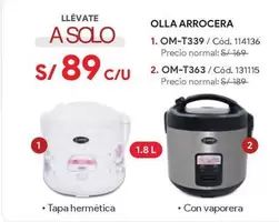 Solo - OLLA ARROCERA OM-T339/Cód. 114136, OM-T363/Cód. 131115