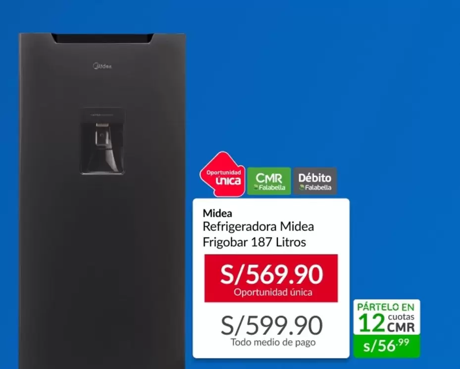 Refrigeradora Frigobar 187 Litros