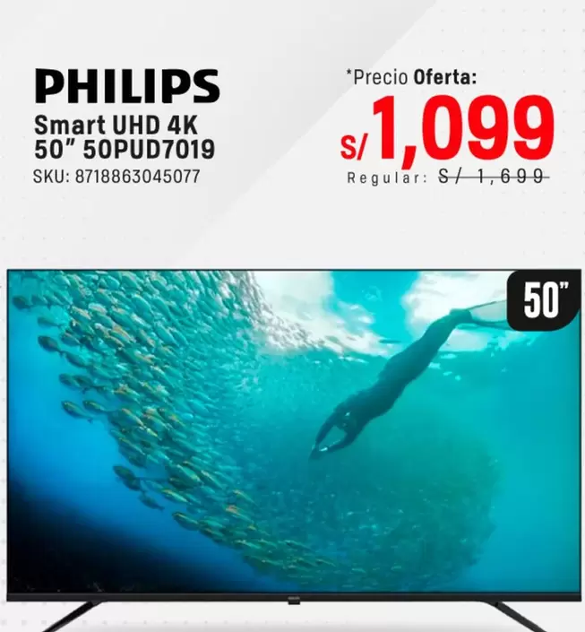 Philips - UHD 4K 50PUD7019