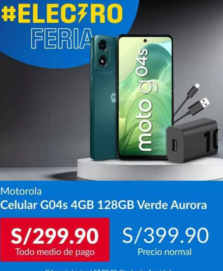 Motorola - Celular G04s 4GB 128GB Verde Aurora