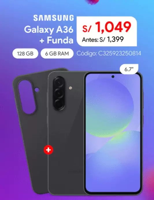 Samsung - Galaxy A36 + Funda