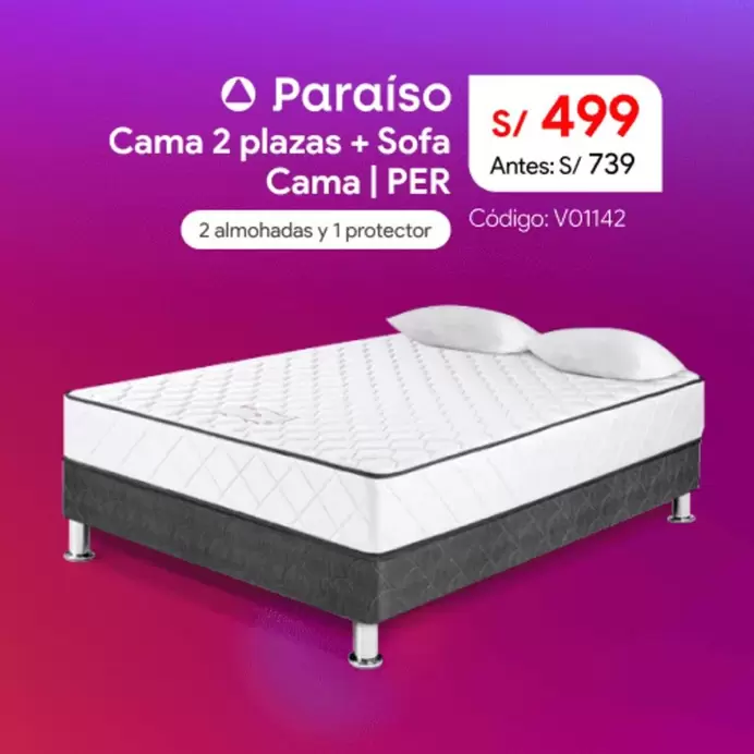 Cama 2 plazas + Sofa Cama | PER