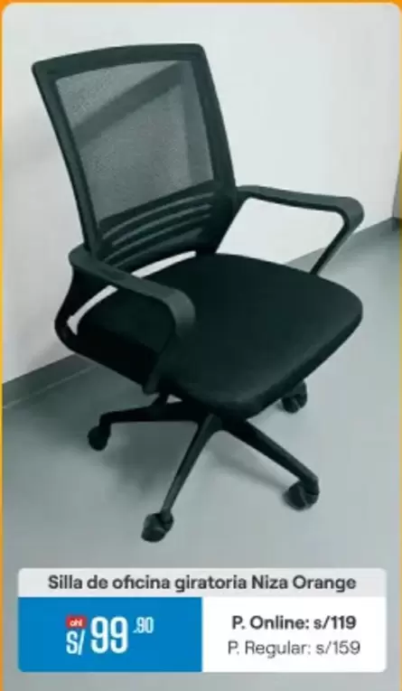 Orange - Silla de oficina giratoria Niza