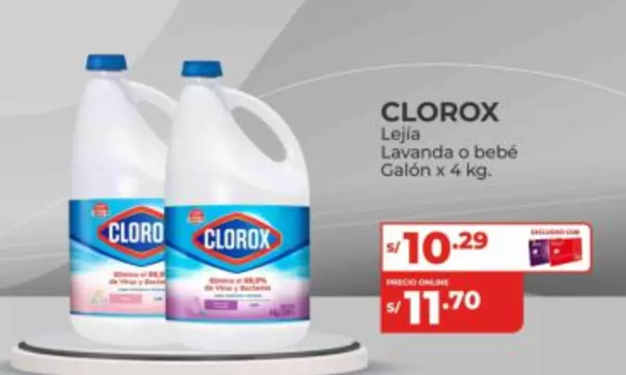 Clorox - Lejía Lavanda o bebé