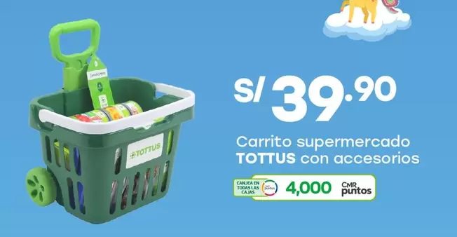 Tottus - Carrito supermercado con accesorios