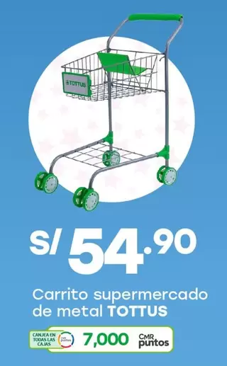 Tottus - Carrito supermercado de metal