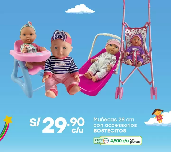 Muñecas 28 cm con accesorios