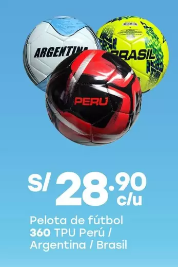 360 - Pelota de fútbol  TPU Perú / Argentina / Brasil