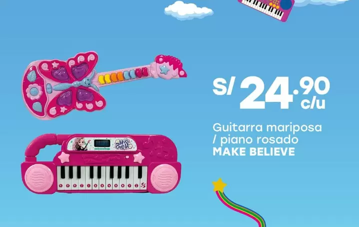 Guitarra mariposa / piano rosado