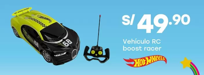 Hot Wheels - Vehiculo RC boost racer
