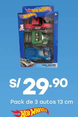 Hot Wheels - Pack de 3 autos 13 cm