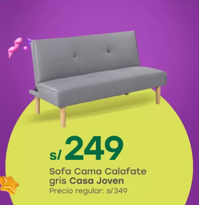 Casa Joven - Sofa Cama Calafate gris