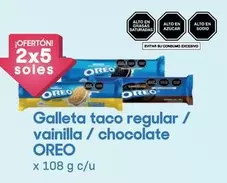 Oreo - Galleta taco regular / vainilla / chocolate
