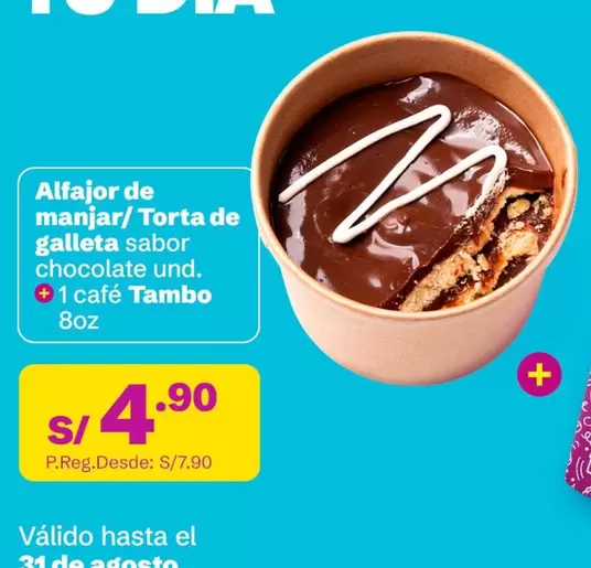 Alfajor de manjar/ Torta de galleta sabor chocolate