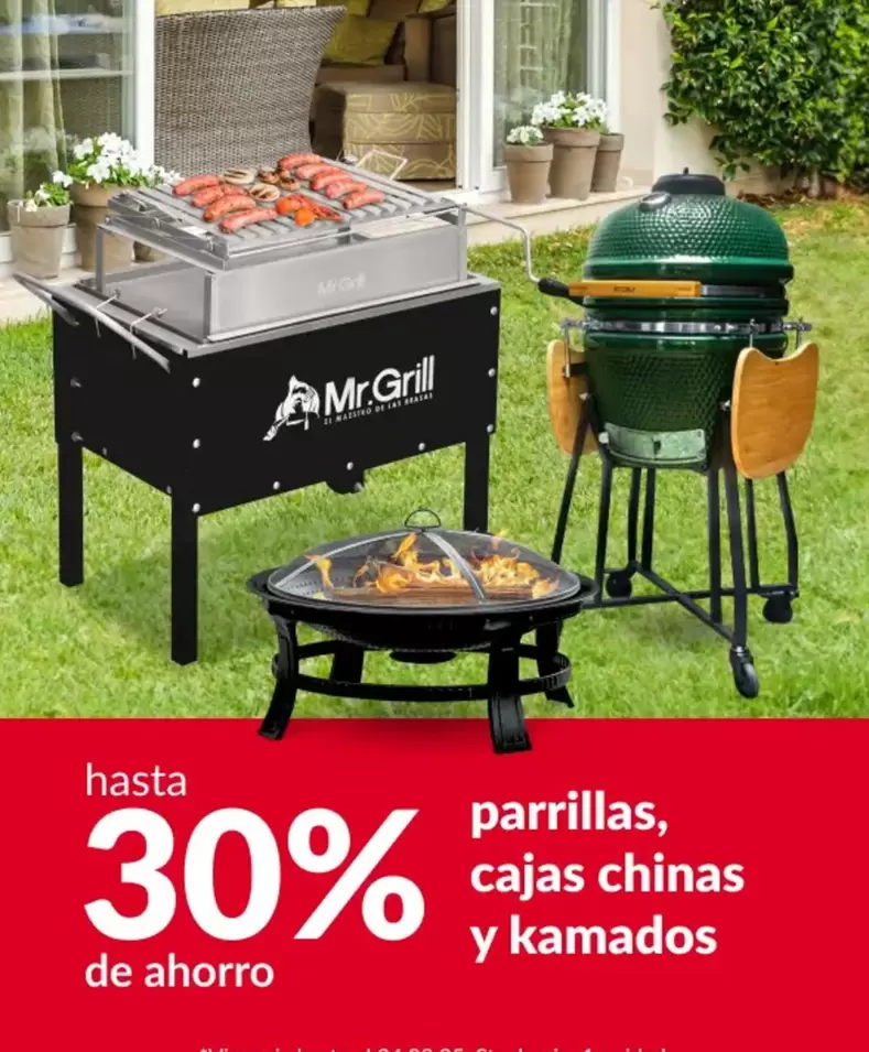 parrillas, cajas chinas y kamados