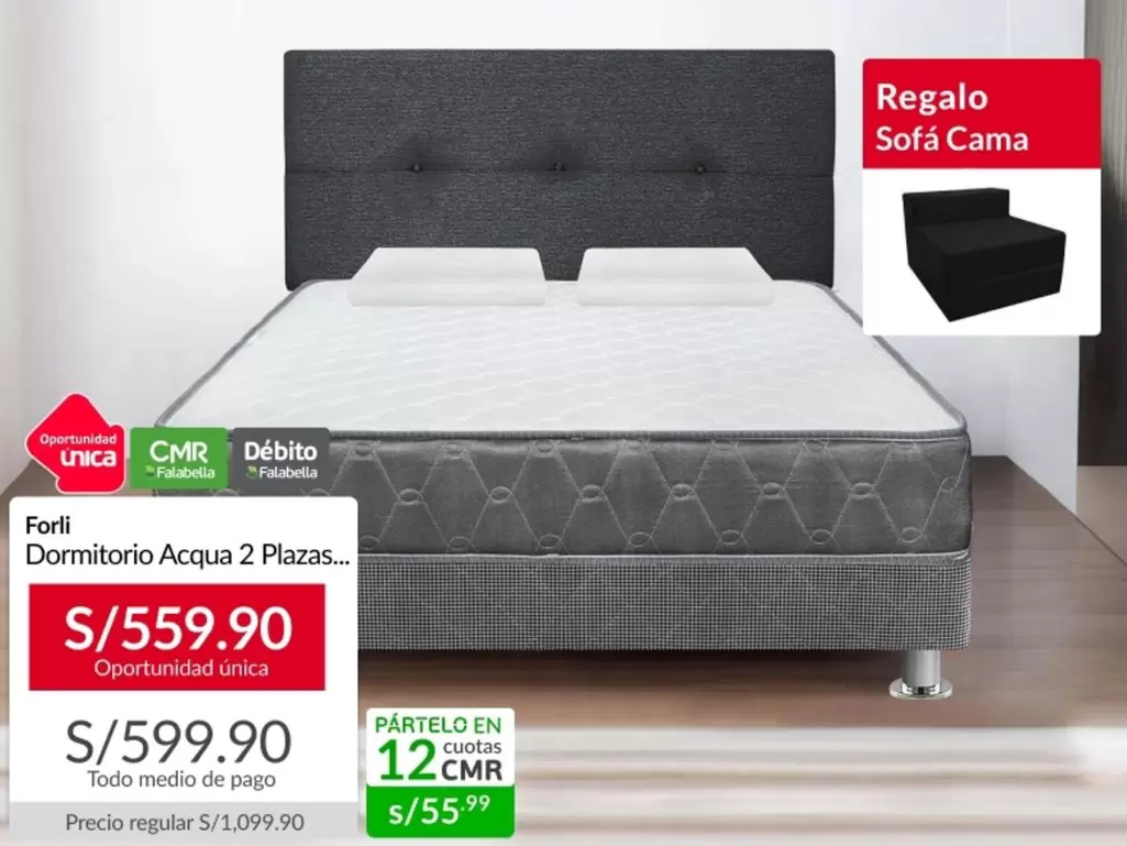 Forli - Dormitorio Acqua 2 Plazas