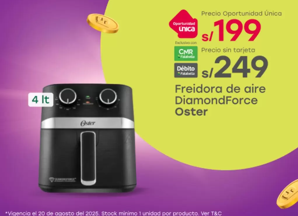 Oster - Freidora de aire DiamondForce