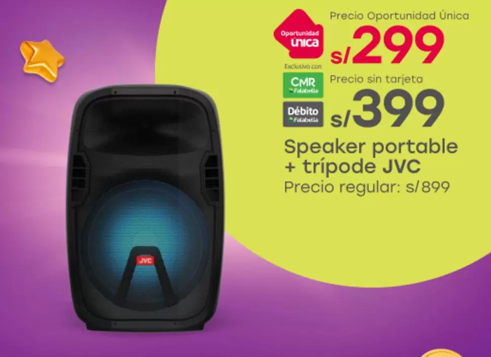 JVC - Speaker portable + trípode