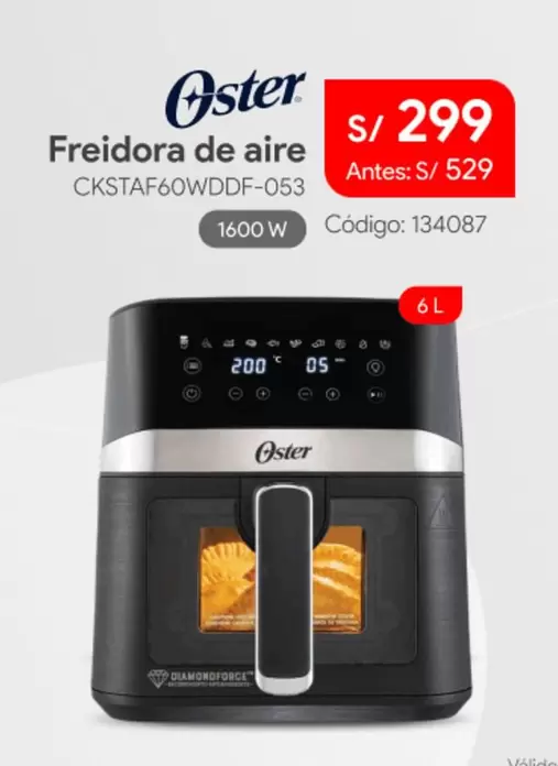 Oster - Freidora de aire CKSTAF60WDDF-053