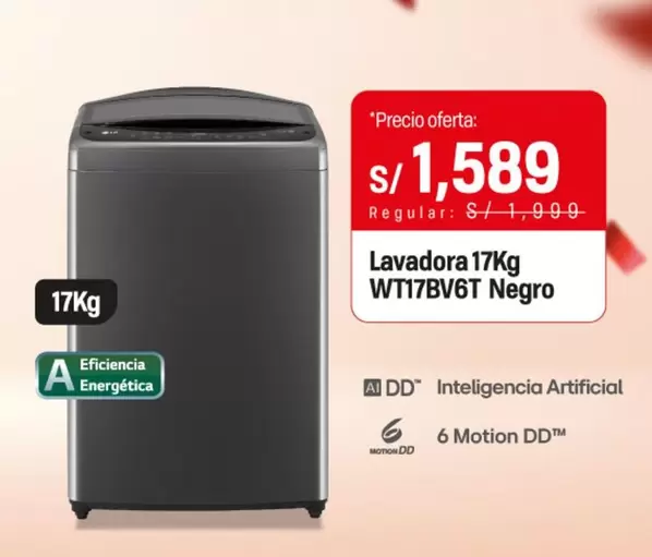 Lavadora 17Kg WT17BV6T Negro
