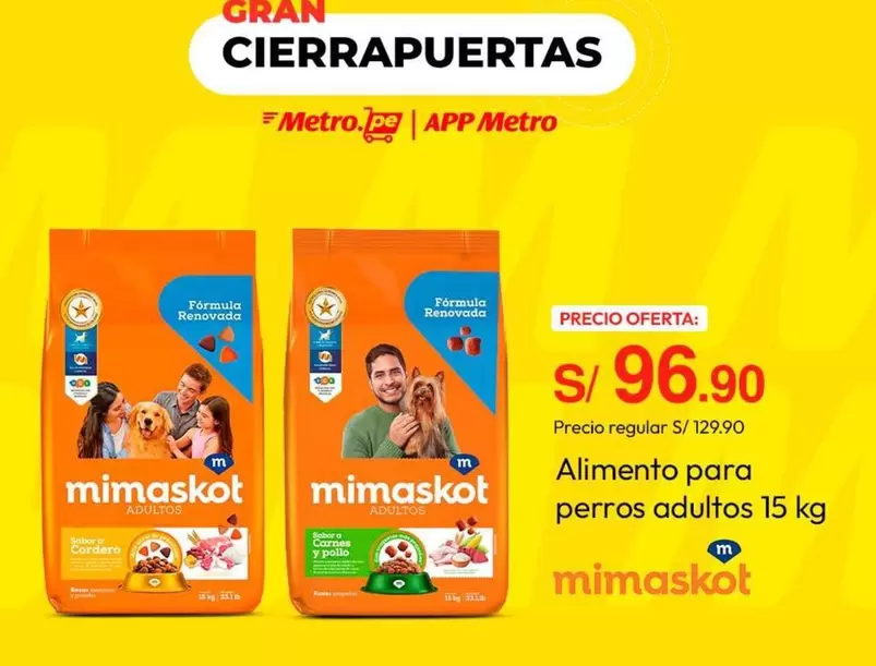 Mimaskot - Alimento para perros adultos 15 kg