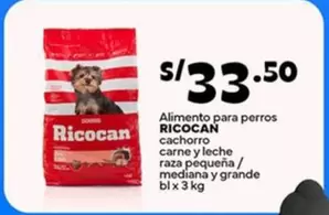 Ricocan - Alimento para perros RICOCAN cachorro carne y leche raza pequeña / mediana y grande