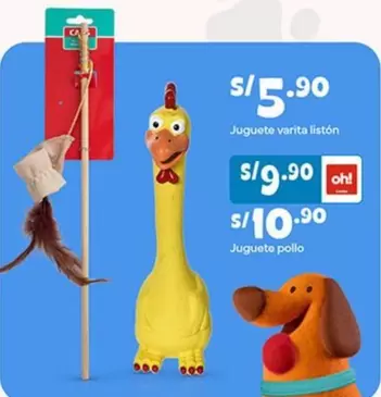 Juguete varita listón, Juguete pollo