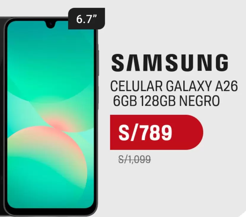 Samsung - CELULAR GALAXY A26 6GB 128GB NEGRO