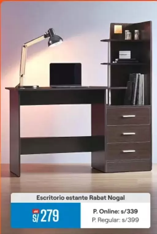 Escritorio estante Rabat Nogal