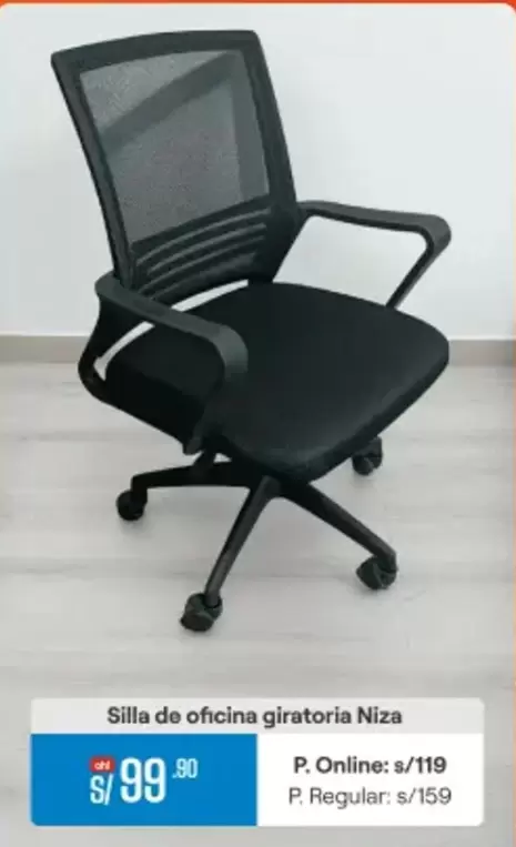 Silla de oficina giratoria Niza