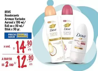 Dove - Desodorante Aromas Variados