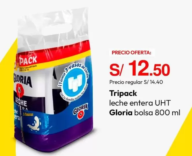 Gloria - Tripack leche entera UHT